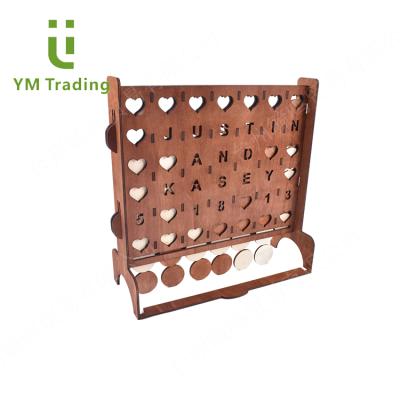 China Eco - Friendly Four In A Row , 4 To Score Game Premium Wooden Four Connect Game Set for sale