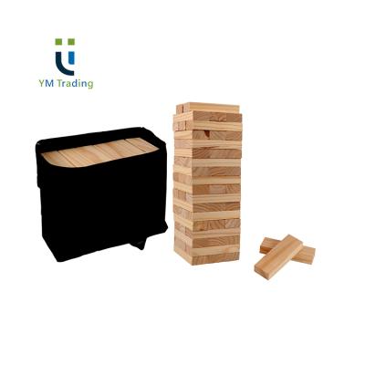 China YM Eco-Friendly Luxury Pine Timber Nature Color Block Wooden Entertainment Tumbling Tower Large for sale