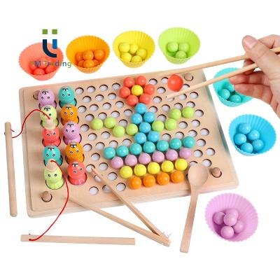 China Eco-Friendly Montessori Line 4 Stock Board Games Available For Kids Wooden Play for sale