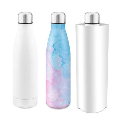 China Sustainable 17oz 500ml Custom Vacuum Insulated Double Walled Sports Cola Shape Stainless Steel Sublimation Blanks Drinking Water Bottle for sale