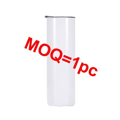 China 20oz Viable 20oz Stainless Steel Skinny Straight Blanks DIY Gifts Sublimation Mug Tumblers With Slide Lids And Plastic Straws for sale