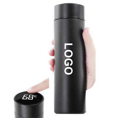 China Viable Reminder 500ml LED Touch Screen Temperature Display Vacuum Thermo Smart Travel Mug Stainless Steel Smart Water Bottle for sale