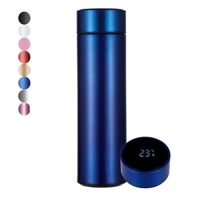 China Private Label Built Sustainable 500Ml 2021 OEM 500ml Sports Stainless Steel Luxury Insulated Smart Water Bottle With Led Display for sale