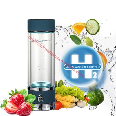 China 350ML Hydrogen Water Generator Hydrogen Rich Water Health Cup Portable Ion Health Drinks Rich Water Bottle Glass Rechargeable for sale