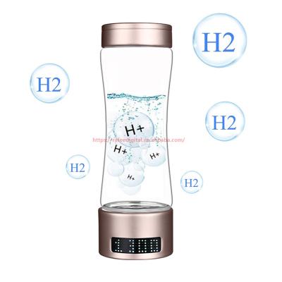 China Hydrogen Rich Water Drinks 380ML 1200pbb 1500ppb Health Portable Refillable Bottle Rich Water Maker Generator Ionizer Hydrogen Rich Cup for sale