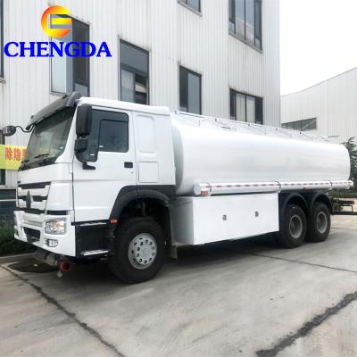 China Sinotruck HOWO 10wheelers 20000Lliters carbon steel used fuel tanker truck for sale for sale