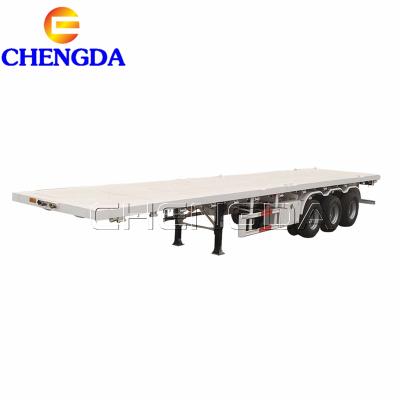 China Truck Trailer 50 Ton Used Low 20 40 50ft Flatbed Trailers for sale