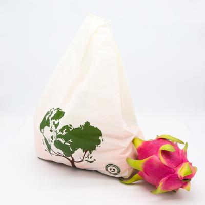 China AISUN Personalizar Impreso Venta directa de fábrica 100% biodegradable PLA PBAT bolsas de compras compostables para el supermercado en venta