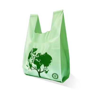 Chine Logo personnalisé Compostable Biodégradable sac à main T-shirt 100micron à vendre