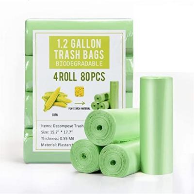 China Bolsas para contenedores de basura 100% compostables con 50 micrómetros Certificado EN13432 en venta