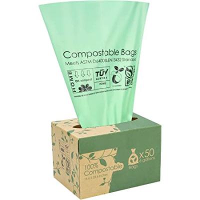 China Reciclaje de bolsas de basura biodegradables y plástico compostable en venta