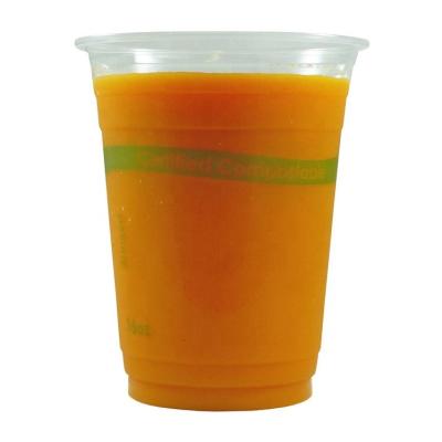 Chine Coupe PLA biodégradable compostable transparente pour le thé au café au soda à vendre