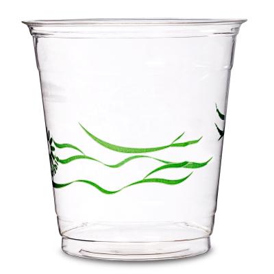 China Bulk 100% Biodegradable Coffee Cups Clear Plastic For Ice Cream for sale