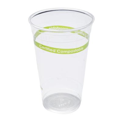 China Copas de PLA biodegradables transparentes de 700 ml amigables con el medio ambiente en venta