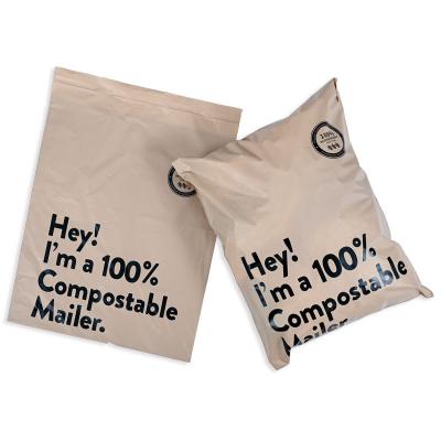 China Custom Biodegradable Compostable Mailer Bag Pink Poly For Jewelry Packing for sale