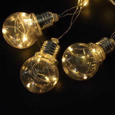 China G40 Battery Operated Copper Wire Ball G40 LED Mini String Lights For Indoor Christmas Decoration for sale