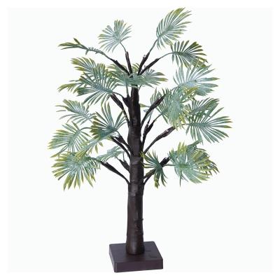 China Artificial Palm Tree Lights Pre-lit Artificial Palm Tree Lamp with 16 LED Lights 28 Leaves for Palm Sunday Daily Indoor Decoration for sale