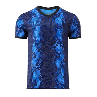 China Shirts & Custom Tops Soccer Wear Jersey Set Stripe Wear Football Shaping Soccer Jersey Uniform Quick Dry Football for sale