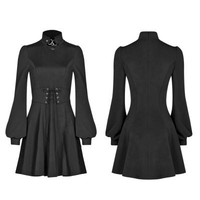 China High praise wholesale OPQ-466 anti-static punk female dresses black long sleeve causal formal dresses for sale