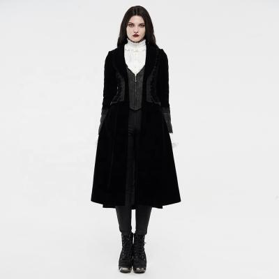 China Anti-wrinkle PRAISE WY-1069LCF bodycon noble gothic PUNK plus size women jacquard vampire long sleeve coat for sale