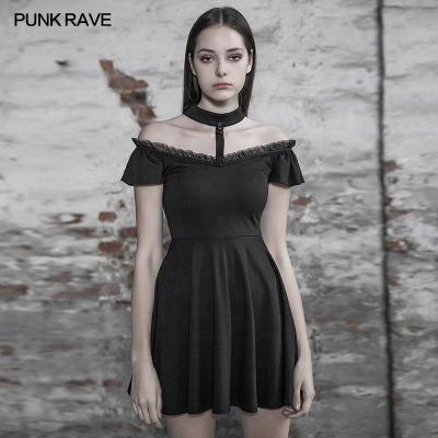 China Women Washable Punk Lady Dresses Praise OPQ-520 Summer Elegant Black Dresses For Woman for sale