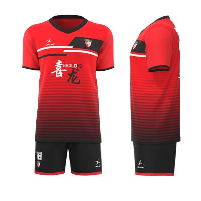 China Breathable custom made soccer jersey china sublimated cheap embroidery football uniforms for teams and club for sale