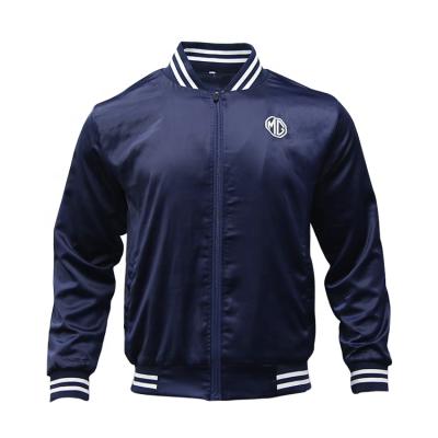 China Custom Made Satin Breathable Satin Baseball Jackets For Men for sale