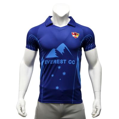 China Hot Selling Sublimated Printing Polo Shirt Wholesale Cricket Jersey Cheap Plain Custom Design Cricket Shirt Custom Size for sale