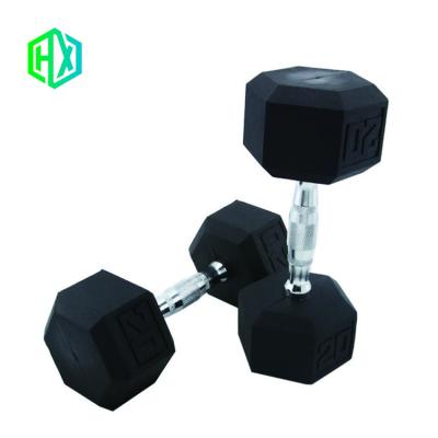 China Durable factory wholesales 20kg rubber liner gym hantel mancuernas kurz free weights custom dumbbell set hex hex dumbbells for sale