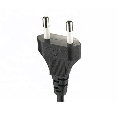 China Home Appliance 2.5A 250V 2 Pin Flat AC Power Cord Male And IEC C7 Two Fork Electrical Cable KTL Korea Female Power Plug With KC Certificate for sale