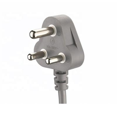 China Home Appliance Indian South Africa 3 Pin Round Male And Female IEC C13 Extension Power Cord Wire Cable PVC Plug For Computer Laptop for sale