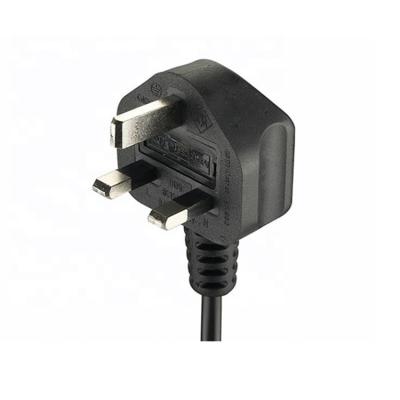 China Home Appliance England 3 Pin BSI Approval AC Power Cable 3 Cord 250V ASTA BS Fused UK Plug for sale