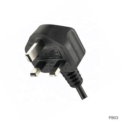 China Appliance English UK BS Approval 3 Pin 13A Computer AC Fused Cable Wire Household 220V Auto Electrical Plug Connector for sale