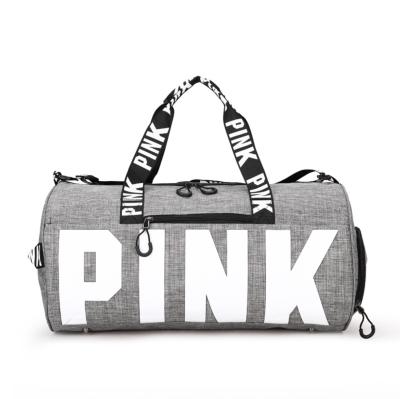 China Women Divider Fashion Hot Selling Dry And Wet Travel Customized Logo Bag Sports Pink Overnight Bag Waterproof Gym Bag Duffle for sale