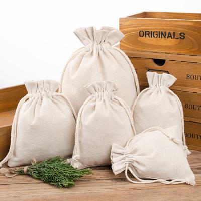 China Custom Fungus Drawstring Bag Folding Canvas Empty Cloth Cotton Cotton Bag Mini Storage Bag Natural Eco-Friendly for sale