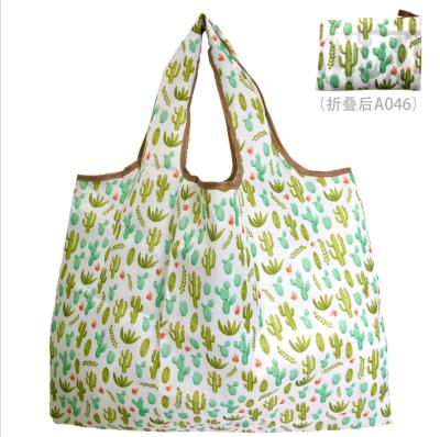 China Reusable Collapsible Folding Tote Bag Cheap Recycled Shopping Bag for Fruits and Vegetables Custom Print for sale