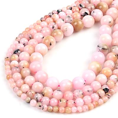 China Stone Jewelry Making Natural Pink Opal Beads 6/8/10/12mm Natural Opal Stone Beads For DIY Bracelet Necklace for sale