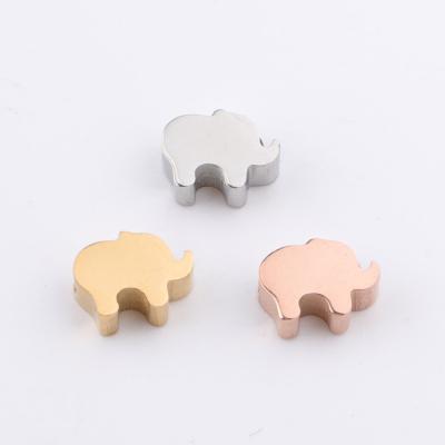 China Custom Elephant Charm Mirror Polish Stainless Steel DIY Accessories Fittings For Necklace Bracelet XKZ012 for sale