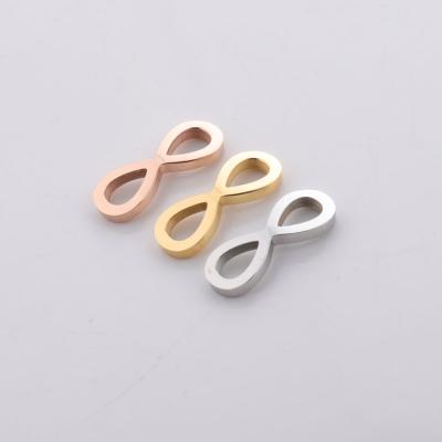 China High Quality Mirror Stainless Steel Infinity Charm DIY Accessories Polish Fittings For Necklace Bracelet MP306 for sale