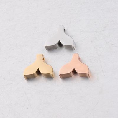 China Custom Fits Mirror Polish Stainless Steel Fishtail Charm DIY Accessories Fittings For Necklace Bracelet XKZ001 for sale