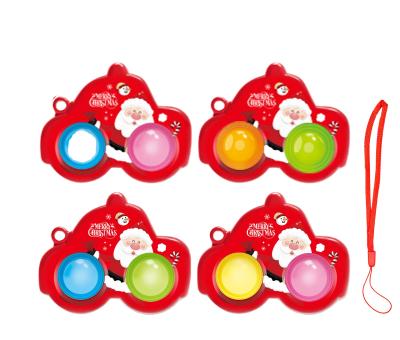 China ZYZ235 New Durable Christmas Theme Toys Silicone Cute Colorful Gifts Decompression Key Chain Toy for sale