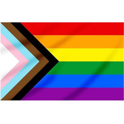 China DYS057 Rainbow Flag LGBT Gay Bisexual Transgender Asexual Flag Safely 90*150cm for sale