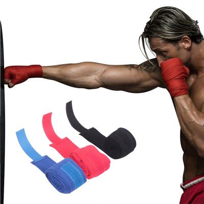 China Durable Cotton Boxing Bandage 2.5m Muay Exercise Sweat Absorption Free Thai Fighting Hand Binding Protective Gear Hand Guard for sale