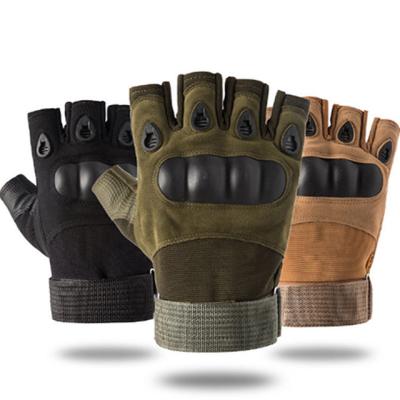 China Safety Training Tactical Gloves Outdoor Sports For Men And Women Protective Riding And Climbing Army Fan Half Finger Gloves for sale