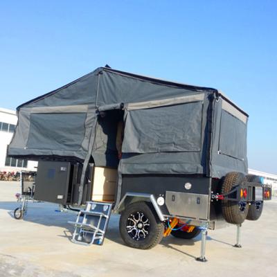 China Travel Trailer Australia Standard Forward Folding Camping Trailers Travel Trailer With Tent for sale