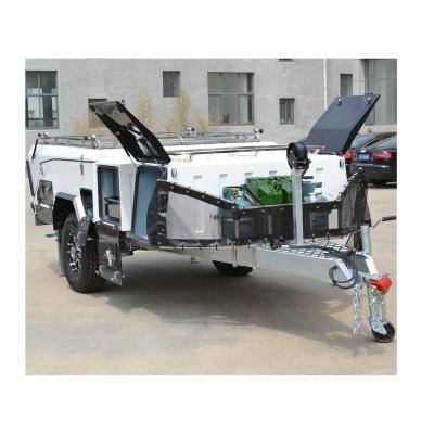 China Travel Trailer Powered Hard Floor Coated Camping Trailer for sale