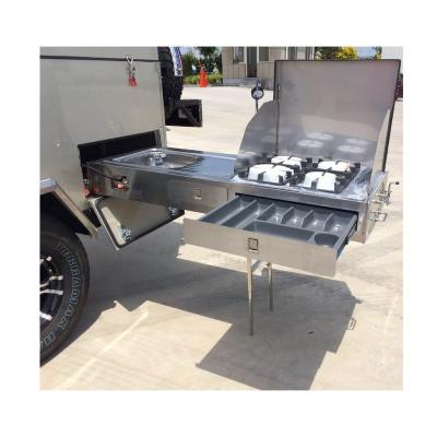 China Travel trailer stainless steel kitchen for camping trailer, camper trailer hot parts for sale