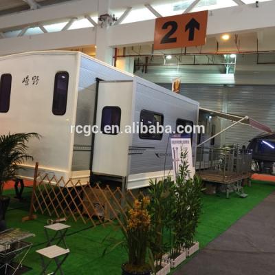 China 2014 hot saloon aluminum aravan fiberglass for camping park for sale