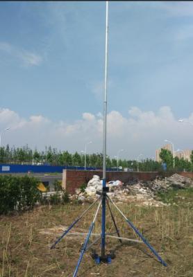 China 35 feet Light weight Push Up or winch  telescoping antenna mast light tower mast with tripod for sale