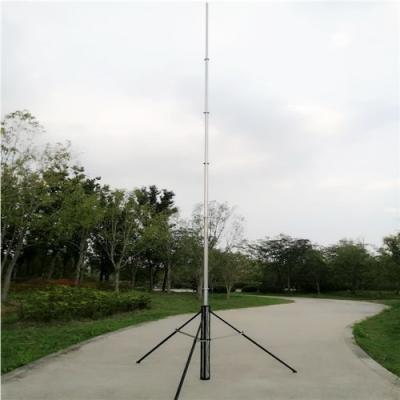 China guyed mast with 3/4 legs tripod trolley based 2mm wall 6063 aluminum tube 6-18m high for sale